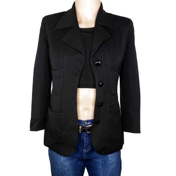 Vintage 90s Emanuel Ungaro Button Front Jacket 6 - Picture 3 of 12